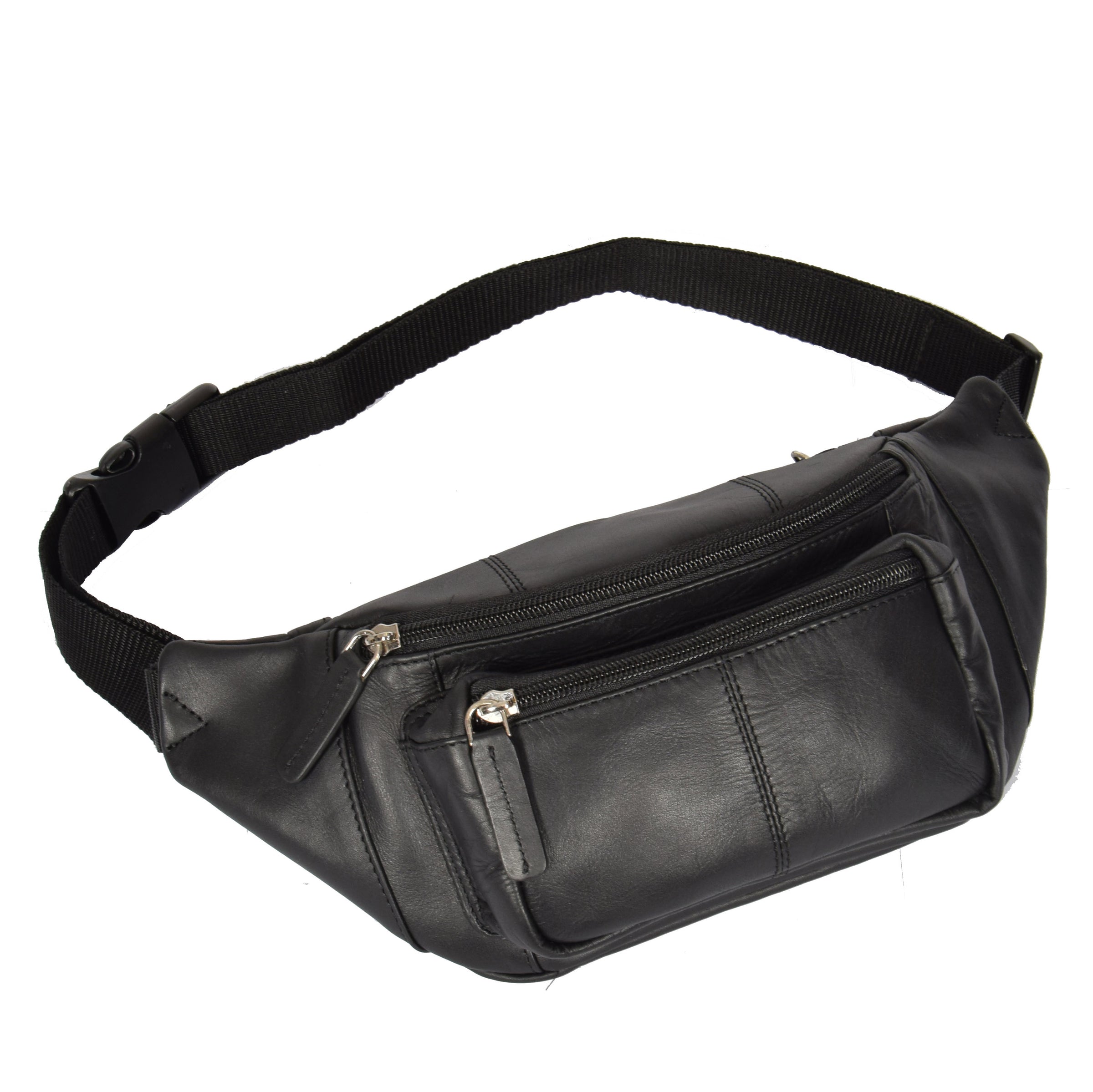 Real Leather Bum Bag Black | House of Leather