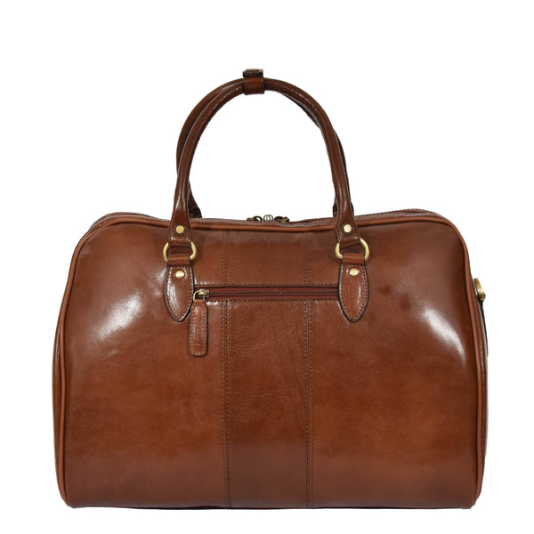 Zip Around Leather Travel Holdall Tan | House of Leather
