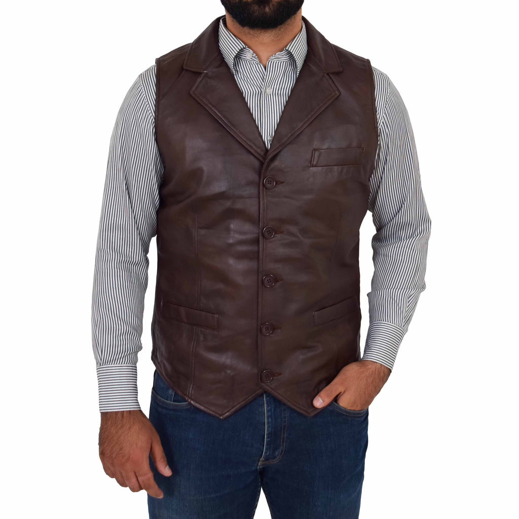 Mens Leather Waistcoat, Gilets and Body Warmers | House of Leather