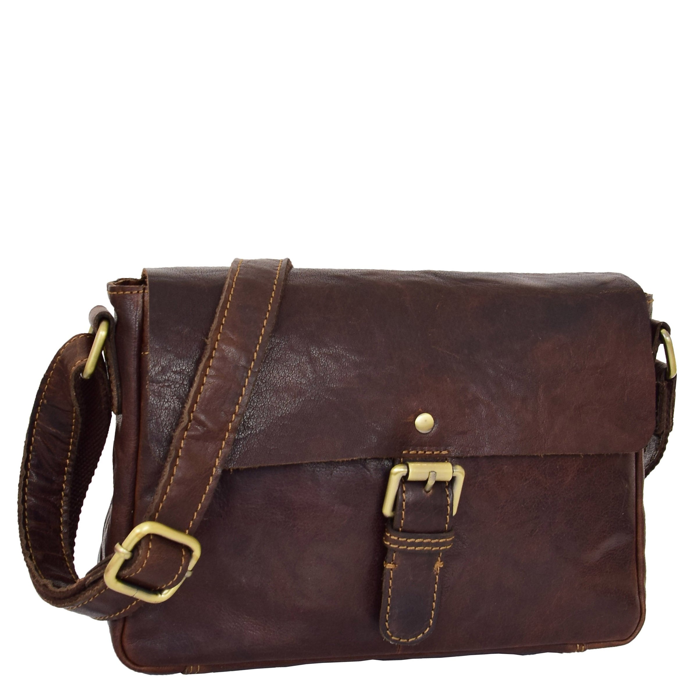 Womens Classic Cross Body Shoulder Bag Brown | House of Leather