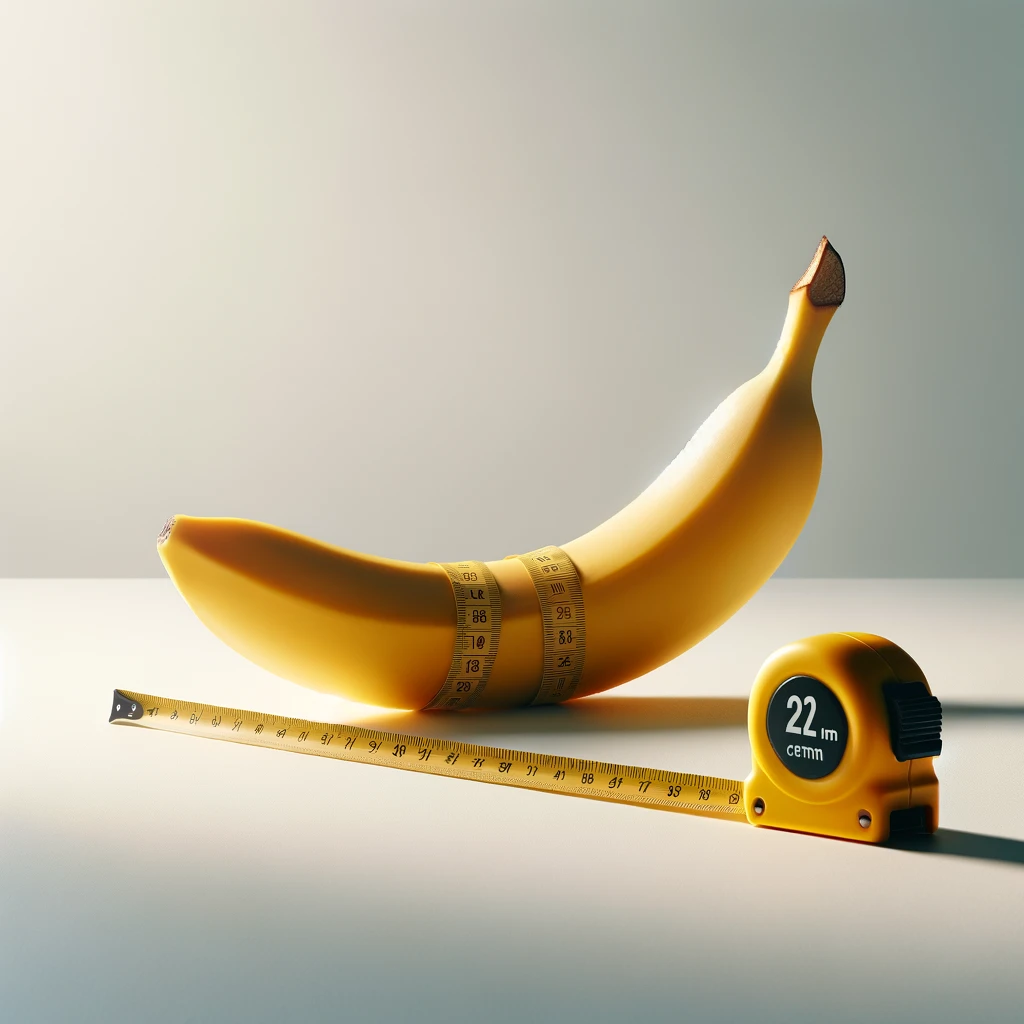 banana and measuring tape