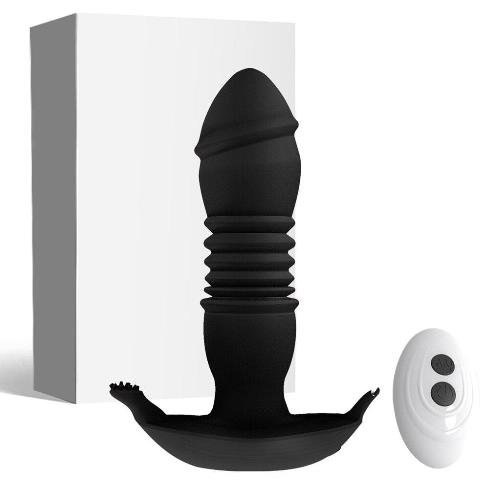 black vibrating anal dildo