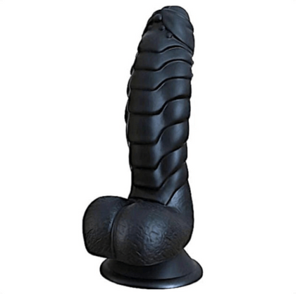 ribbed dragon dildo with suction cup