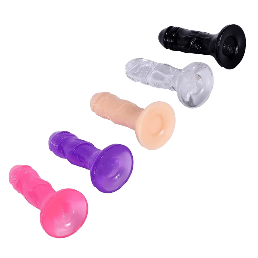 different colored silicone dildos