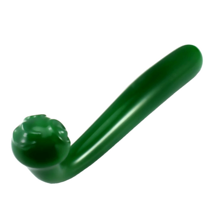 green j-shaped g-spot dildo