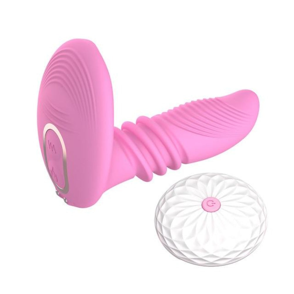 grooved silicone vibrating  dildo