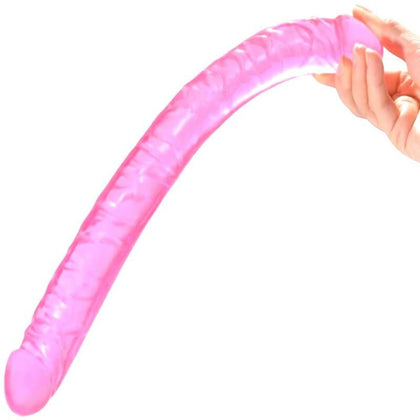 a long double-ended pink dildo