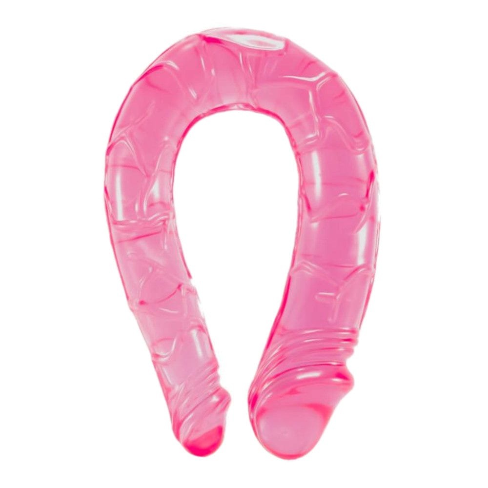 Double-Headed Colored Jelly Pink Dildo