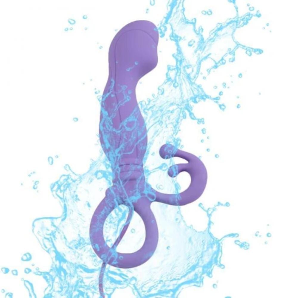 prostate massager and splash of water