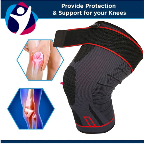 Compression Sleeve for Knee Pain With Straps
