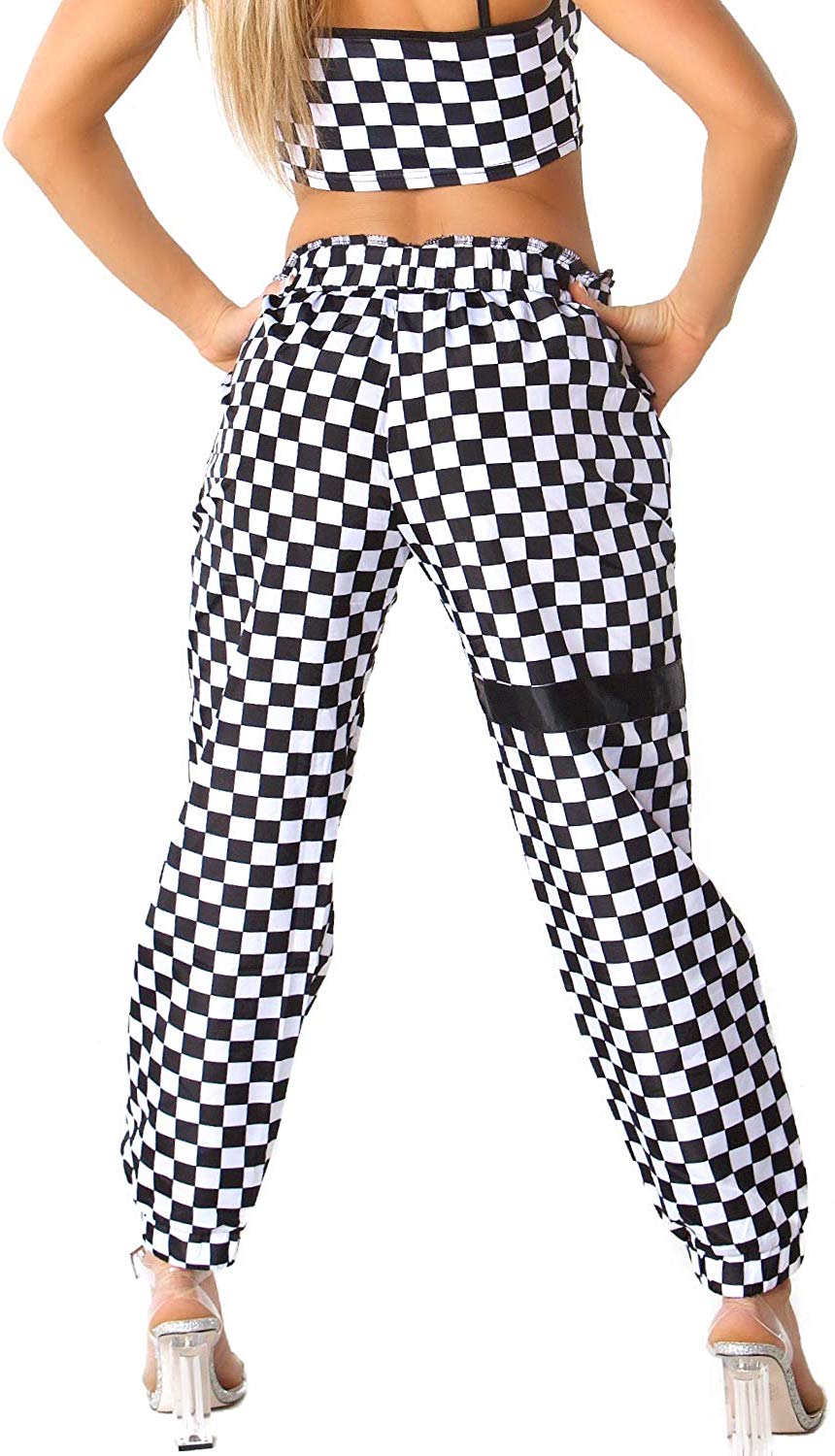 checkerboard joggers womens