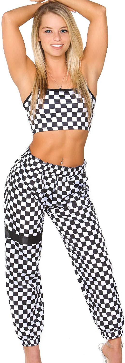 checkerboard joggers womens