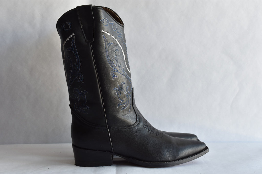 Vaquero Western Cowboy Boots - Black 