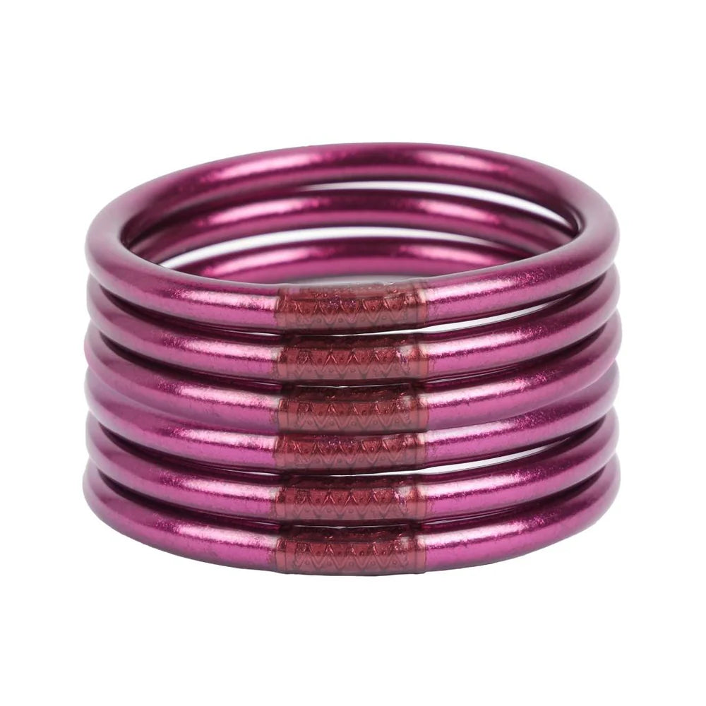 Amethyst BuDhaGirl All Weather Bangles, Set of 6