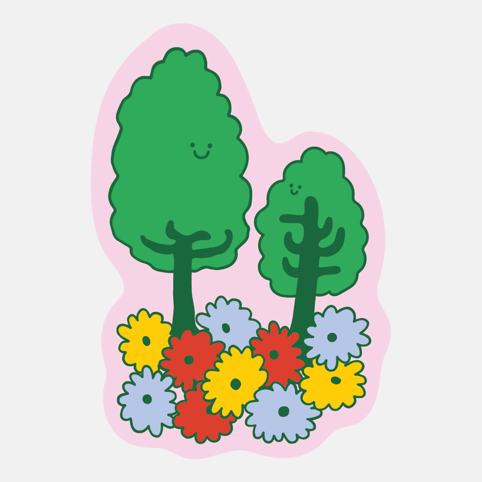 Happy Flowers Sticker