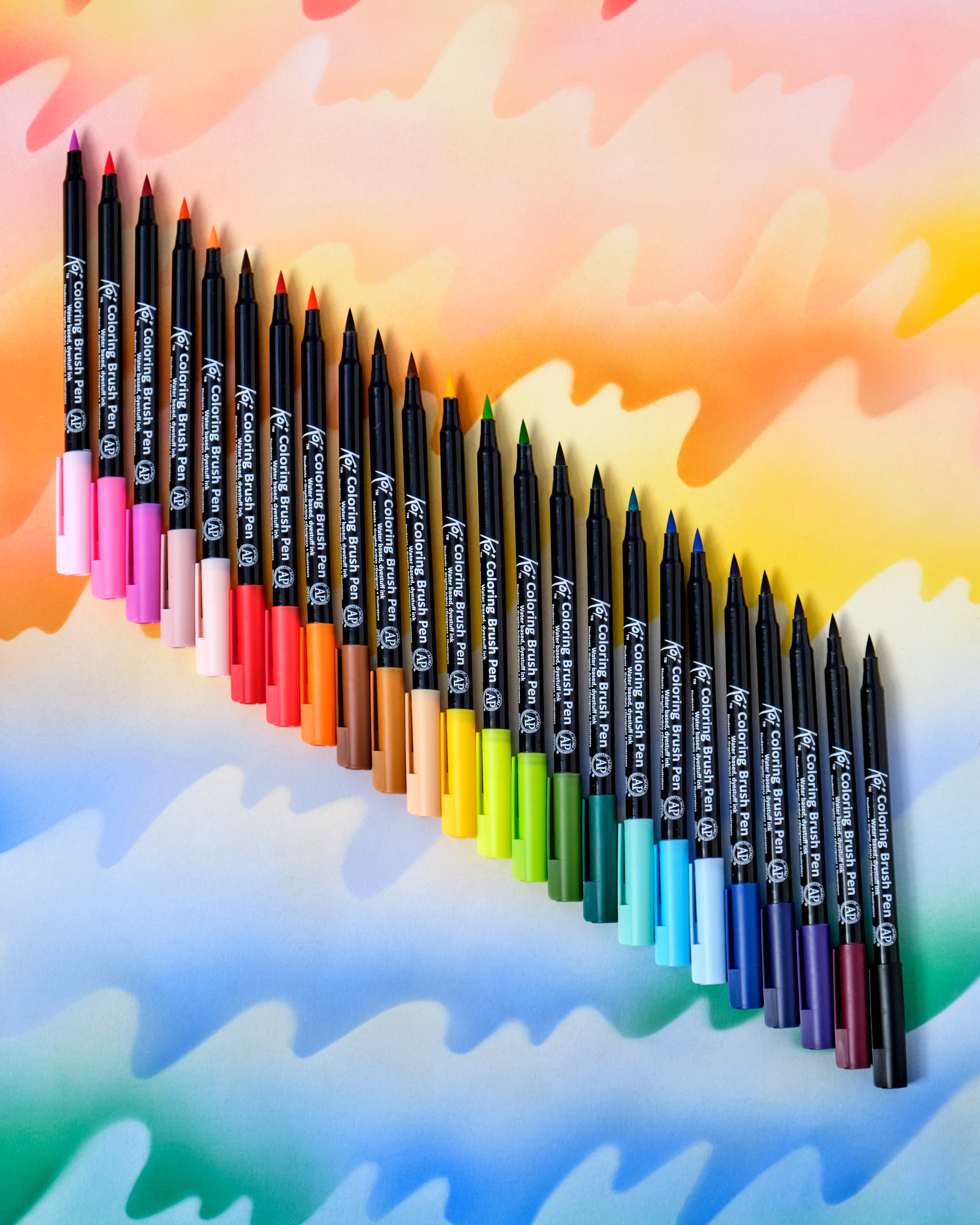 Koi Coloring Brush Pen Set of 24 Crush