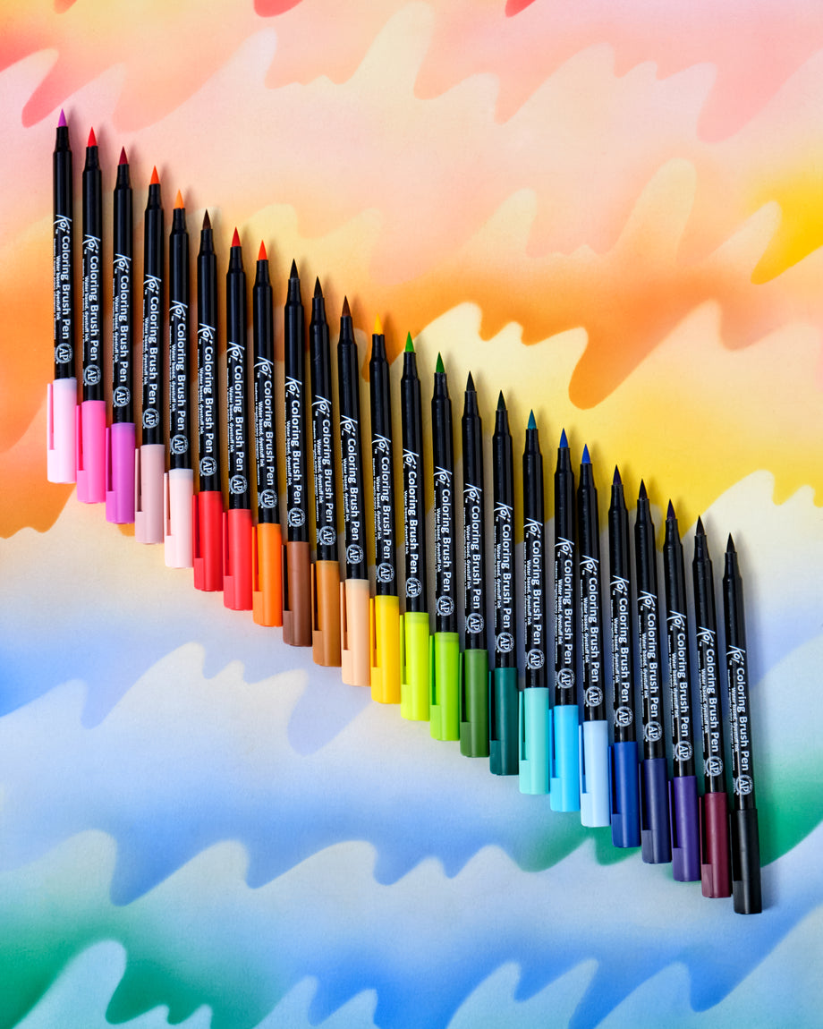 Bekritiseren kroon zeven Koi Coloring Brush Pen Set of 24 – Crush