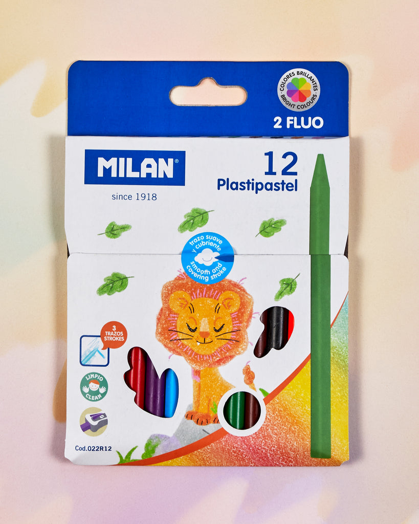 MILAN KIDS MAXI TIP WATER-BASED MARKERS 12 COUNT SET - 8411574800200