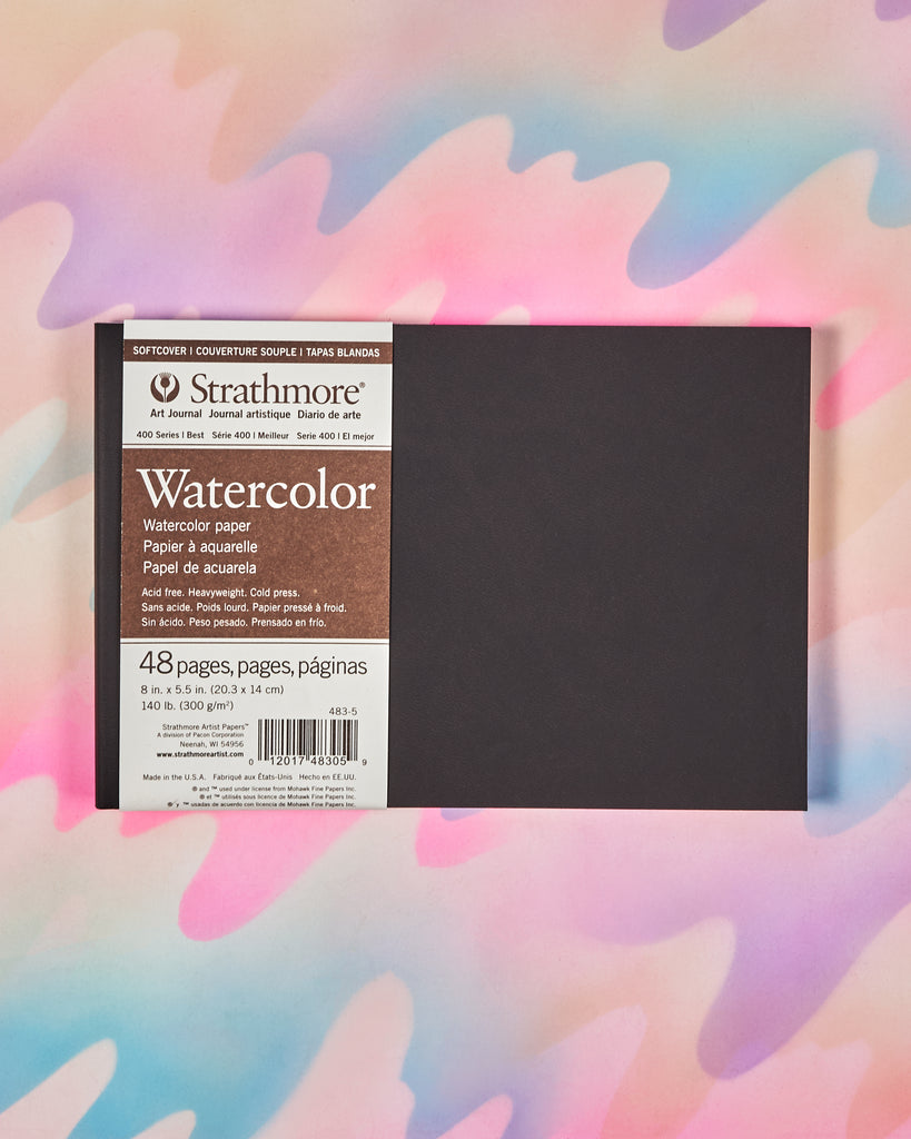 Strathmore Hard Cover Watercolor Journal - 5.5x8.5, 48 Pages – Crush