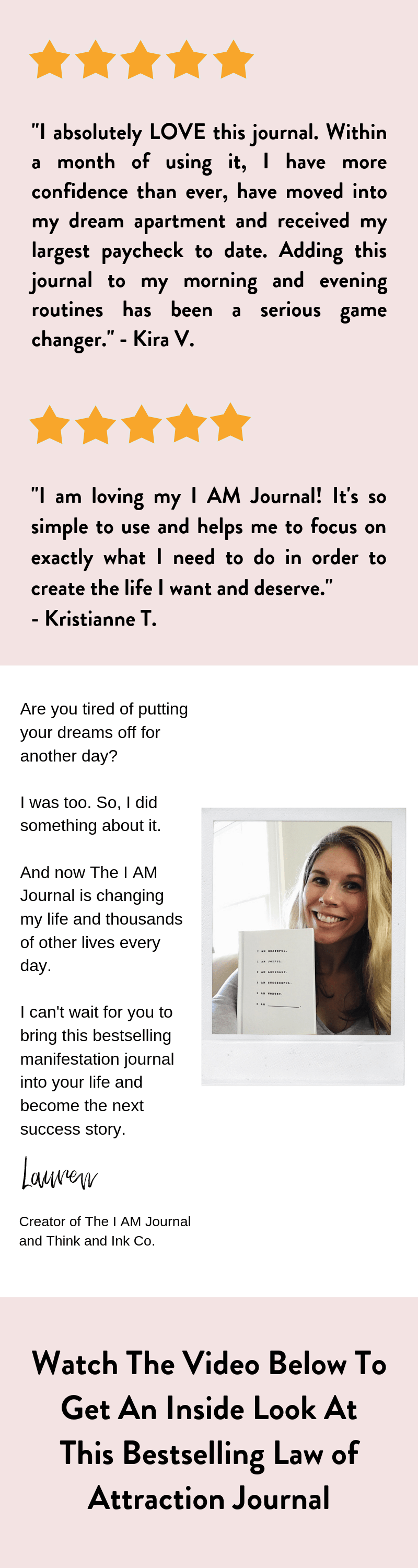 The I AM Journal: A simple, beautiful and powerful manifestation