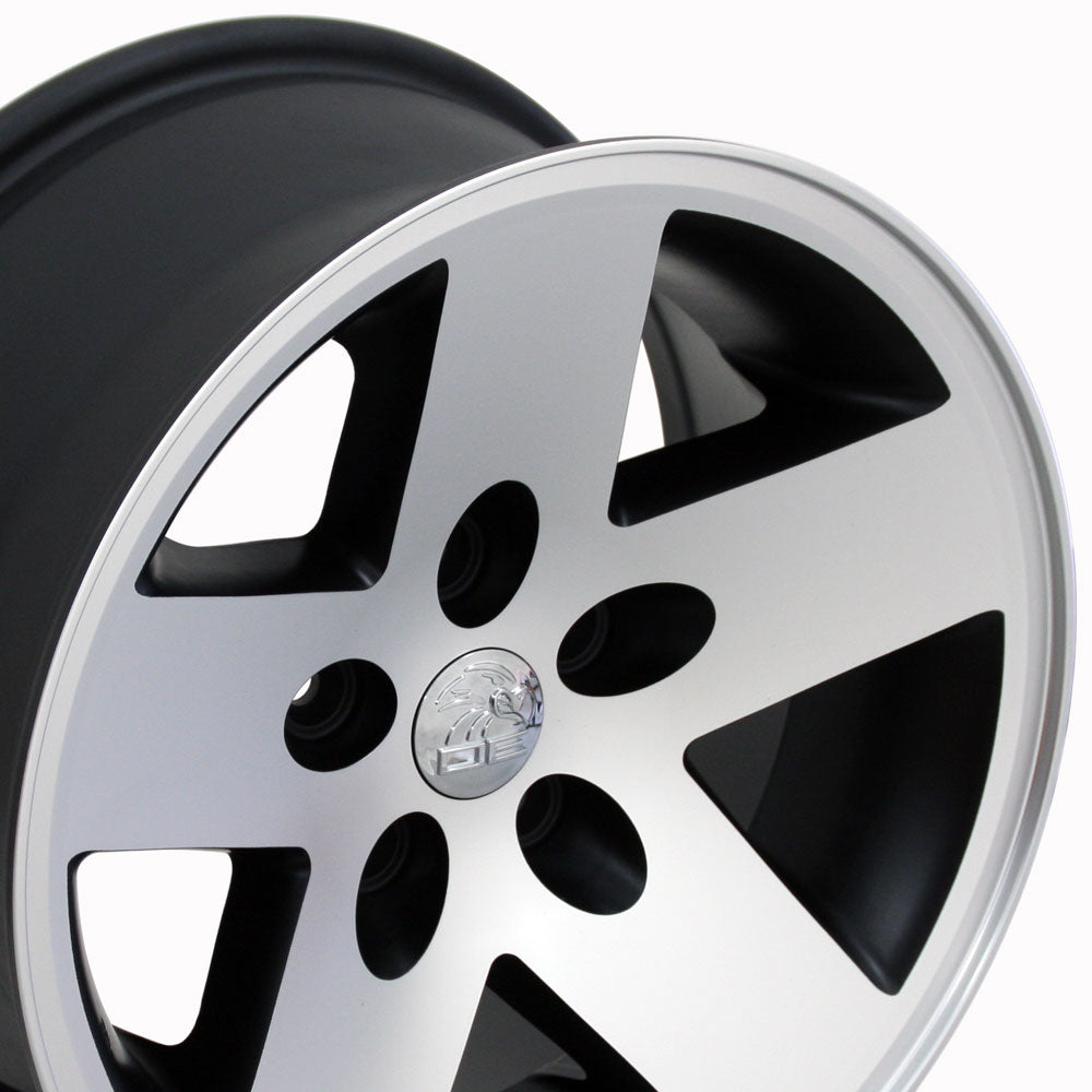 16 Fits Jeep - Wrangler Style Replica Wheel - Satin Black with a Machd Face  16x8 | Suncoast Wheels High Quality 16 Inch Rims