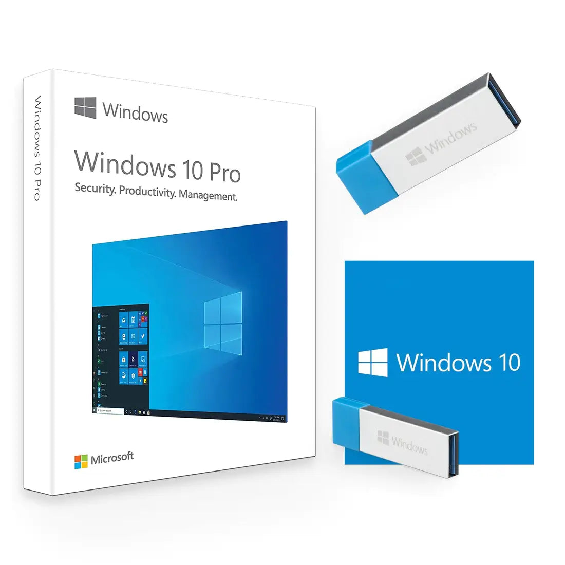 Microsoft Windows 10 Pro 32/64-Bit – USB