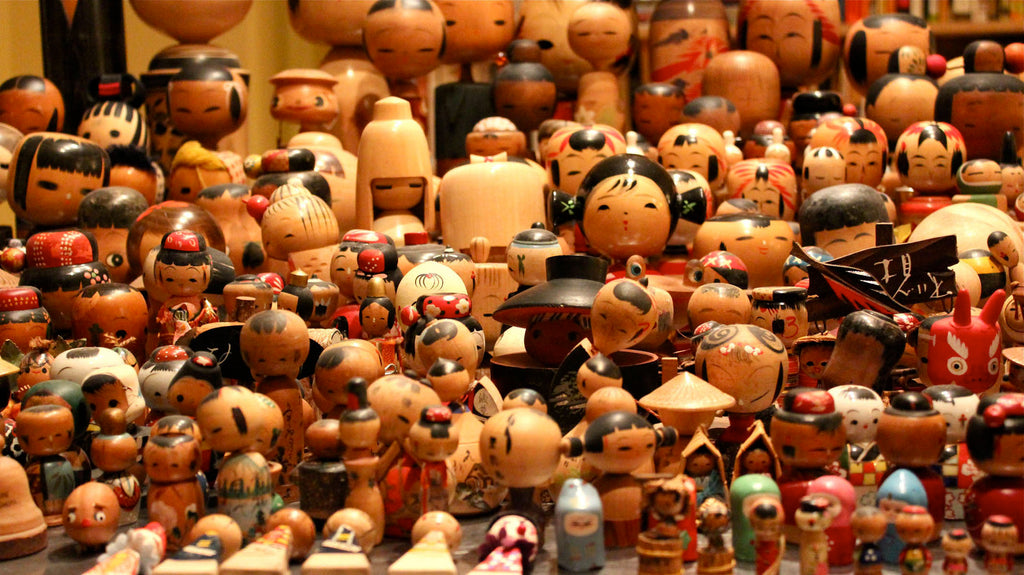 Japanese kokeshi dolls