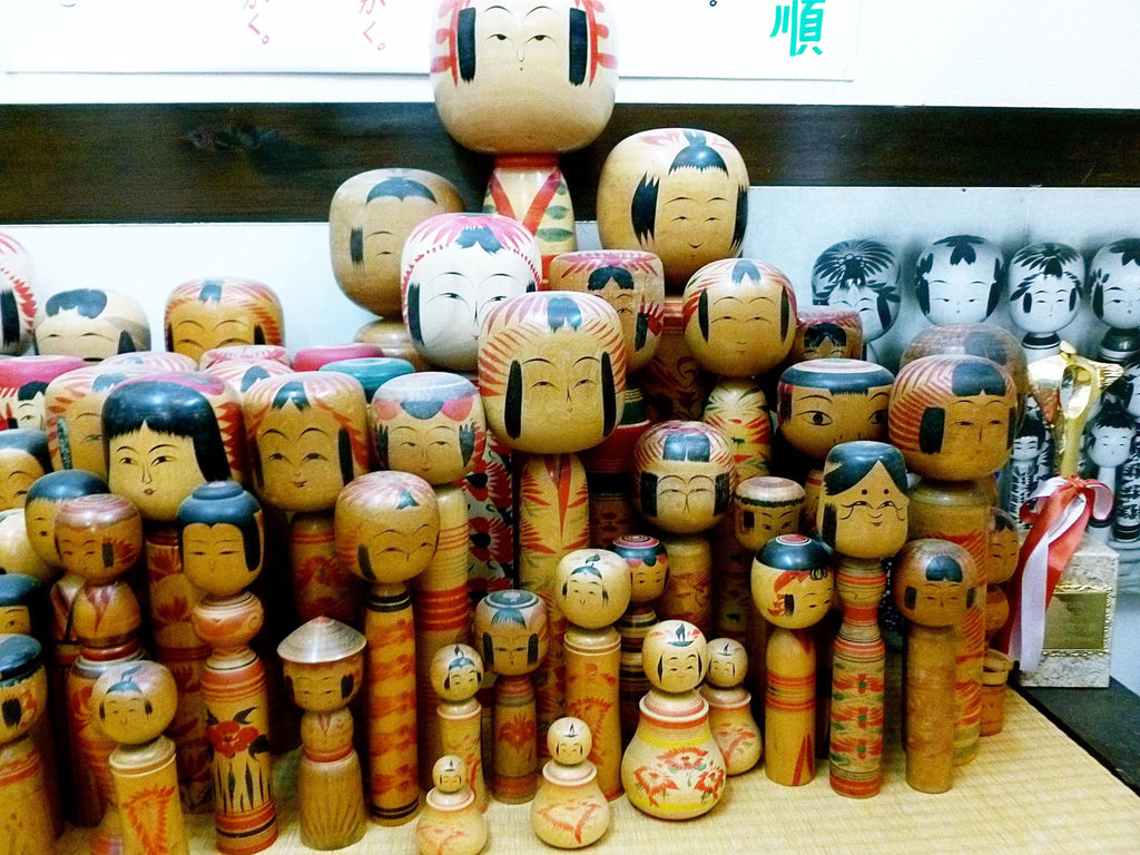 Japanese kokeshi dolls