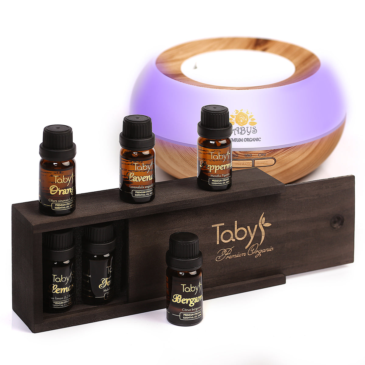 Diffuser with Essential Oils Set & 6 Essential Oils for