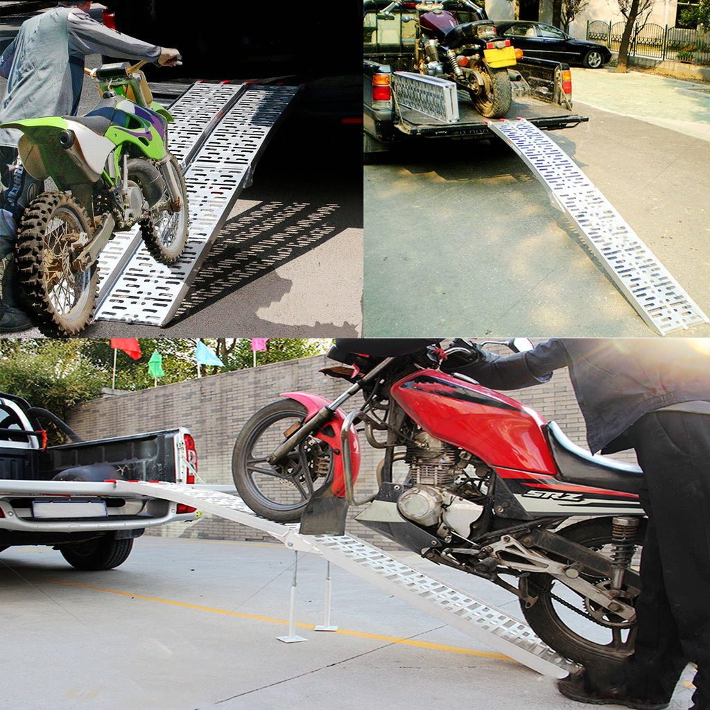 Folding Aluminum Alloy Truck Loading Ramp Motorcycle Ramp – HEARTDECO