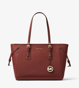 michael kors voyager tote oxblood