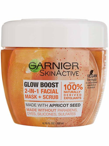 Garnier Glow Boost 2-in-1 Facial Mask and Scrub