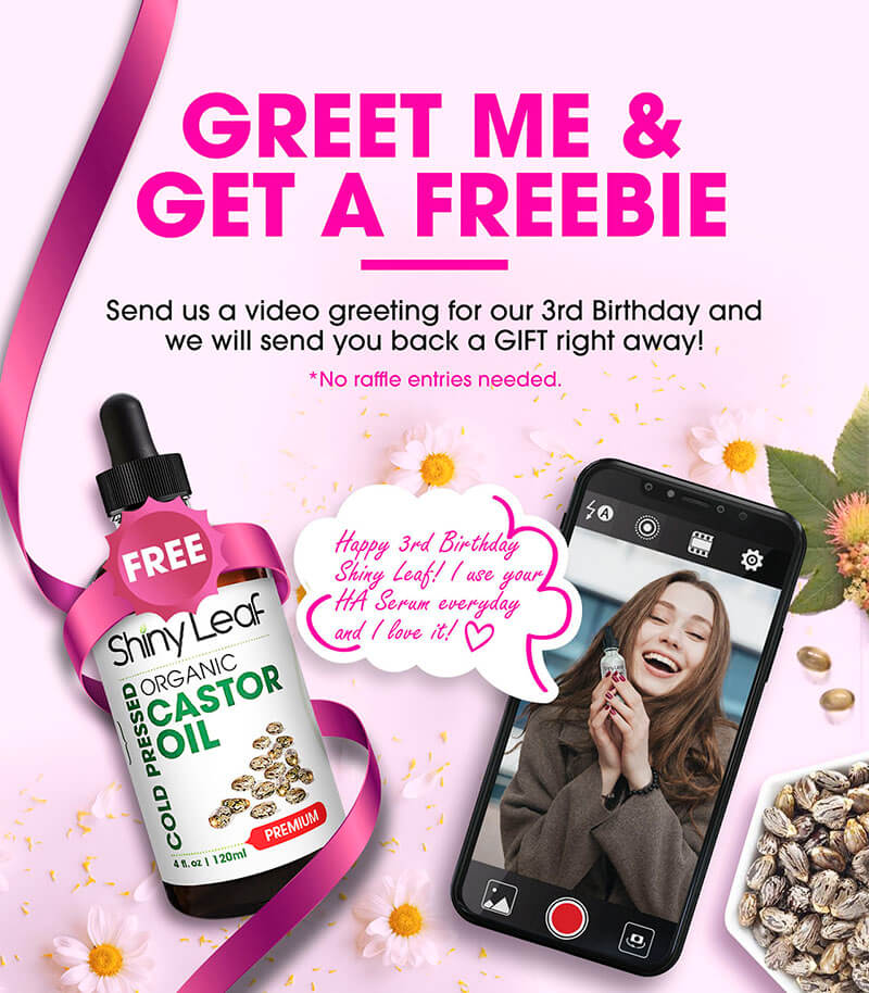 Greet Me & Get A Freebie – Shiny Leaf 3rd Anniversary Treat