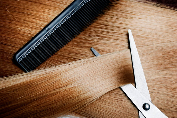 Cutting straight blonde hair