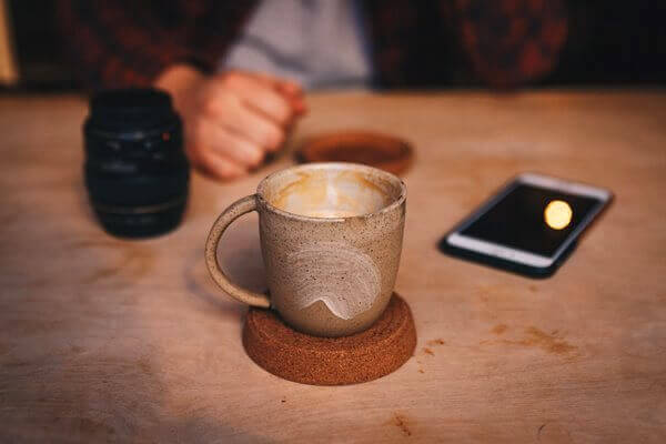 Cup in a coaster