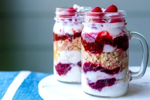 Oatmeal in mason jar