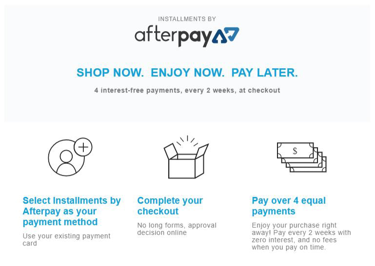 Afterpay Payment for Shiny Leaf Orders Now Available