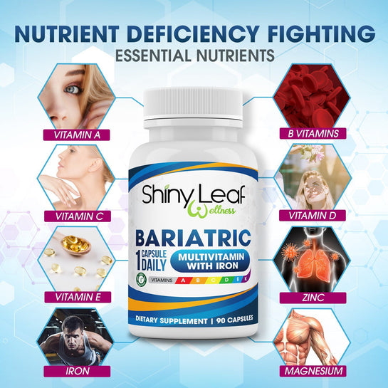 Bariatric Multivitamin With 45 Mg Iron Once A Day 90 Capsules For Post Wls Patients Shiny Leaf 8528