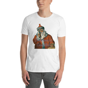 Christmas is Cancelled Santa with gun Joke Funny Xmas Short-Sleeve Unisex T-Shirt #Christmas