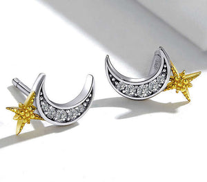 Sterling Silver post Earrings - Celestial Theme