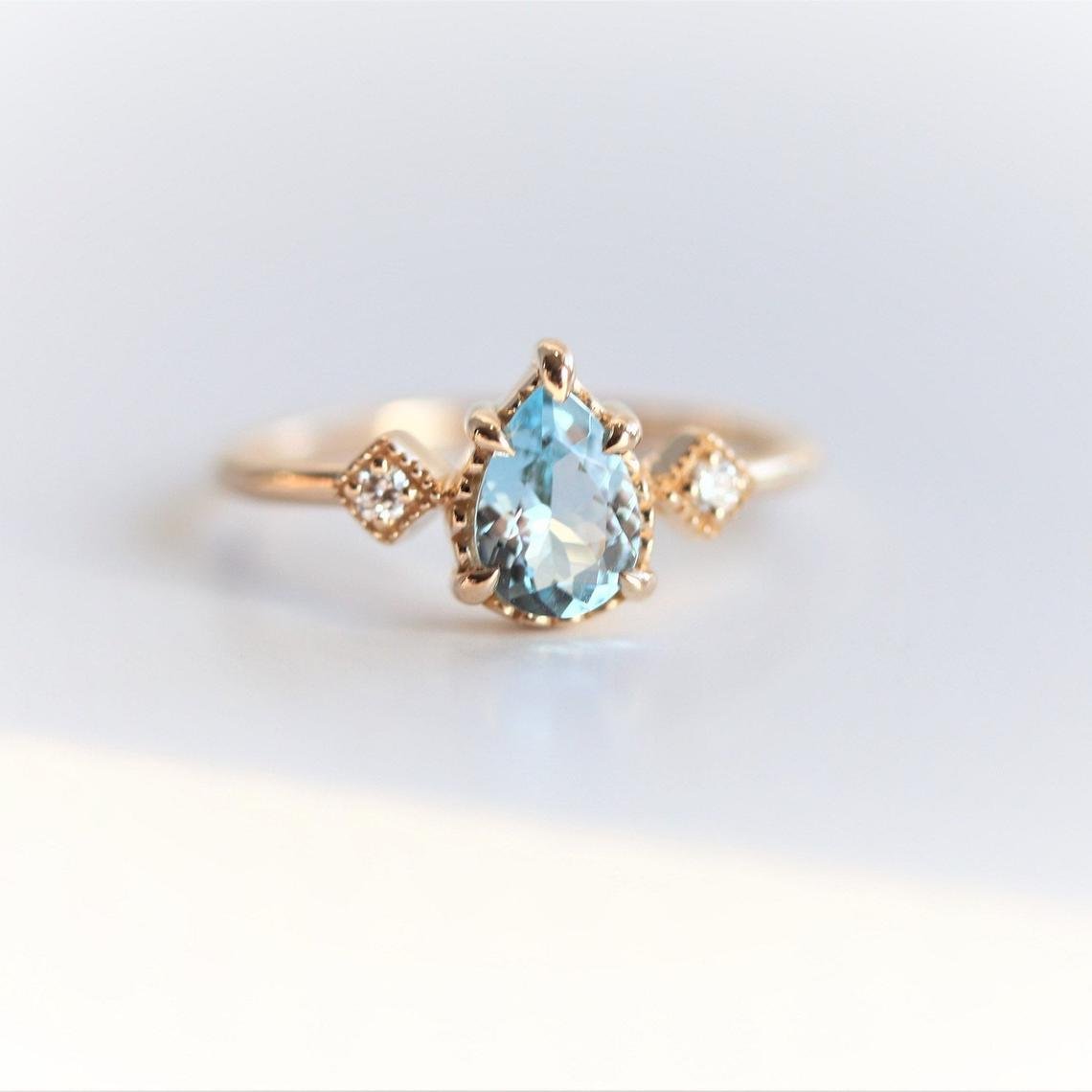 AQUAMARINE RINGS – Emi Conner Jewelry