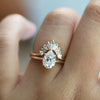 AVA | Pear 9 x 6 mm Charles & Colvard Moissanite® Cathedral Style Solitaire Ring - Emi Conner Jewelry 