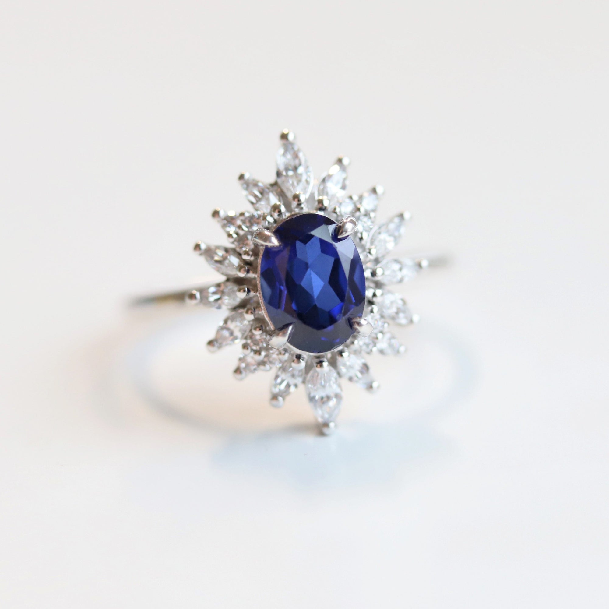 lab created blue sapphire