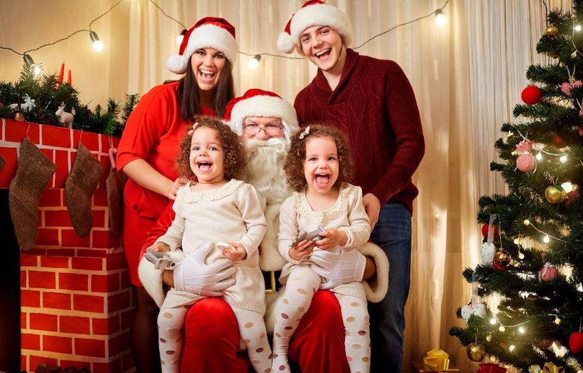 Toddlers first visit to Santa