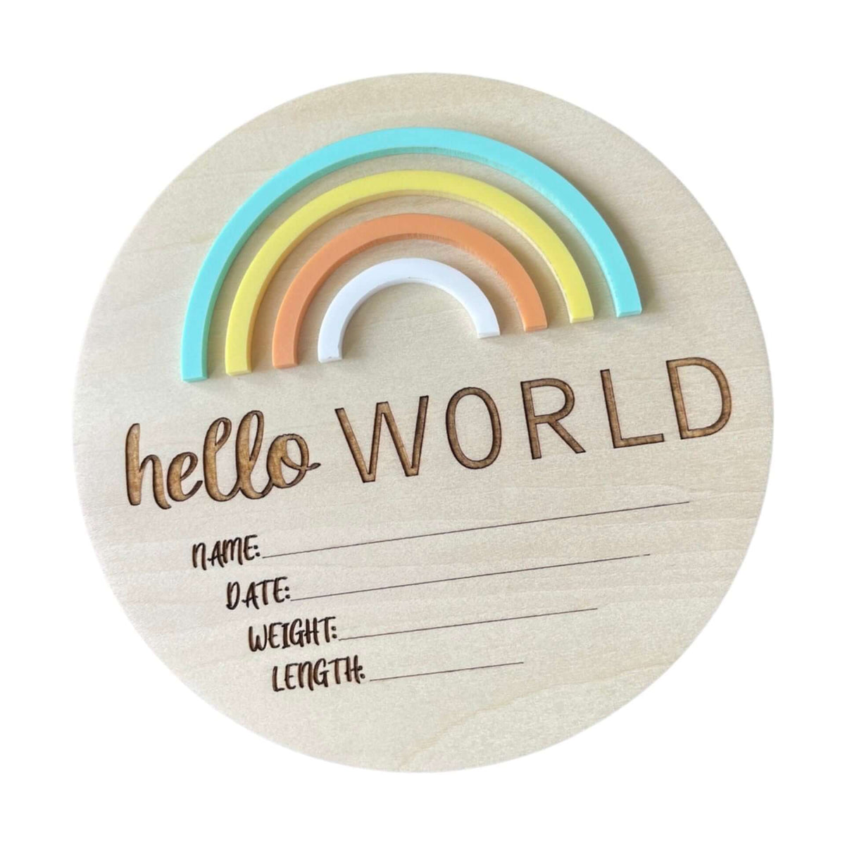 Baby Announcement Hello World Hopsital Baby Milestone Cards Lasercut Timber  Wooden Milestones Baby Shower Gift Newborn Name Plaque 