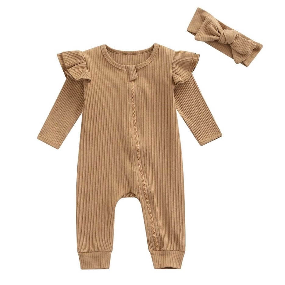 Baby Girl Jumping Beans® Flutter Strap Bodysuit