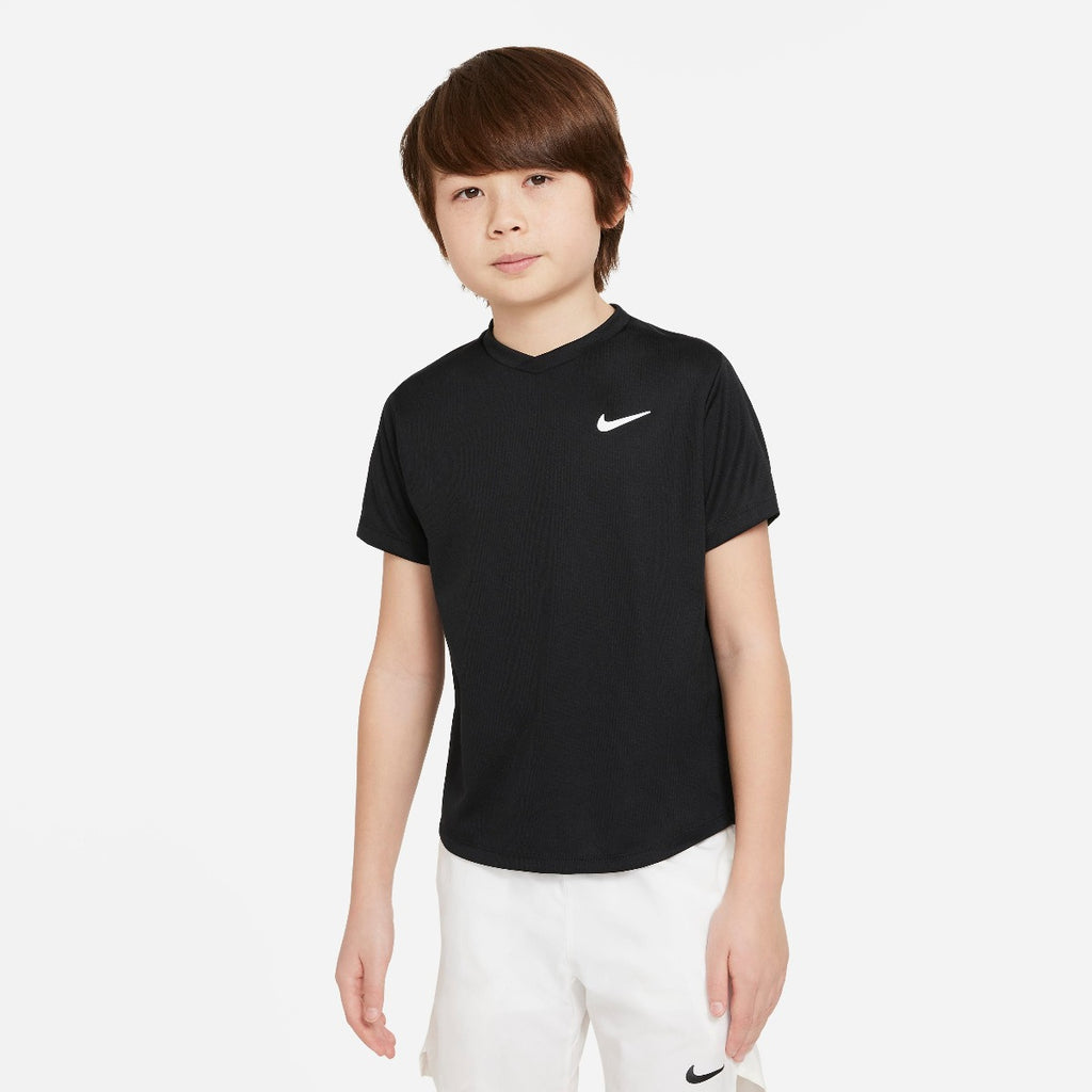 Nike Boys' Dri-FIT Victory Top (Black/White) | RacquetGuys.ca