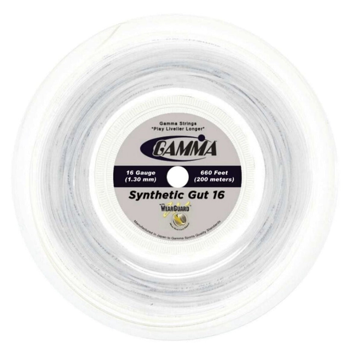Gamma Sports Synthetic Gut with Wearguard Tennis String Reel, 660'/16g