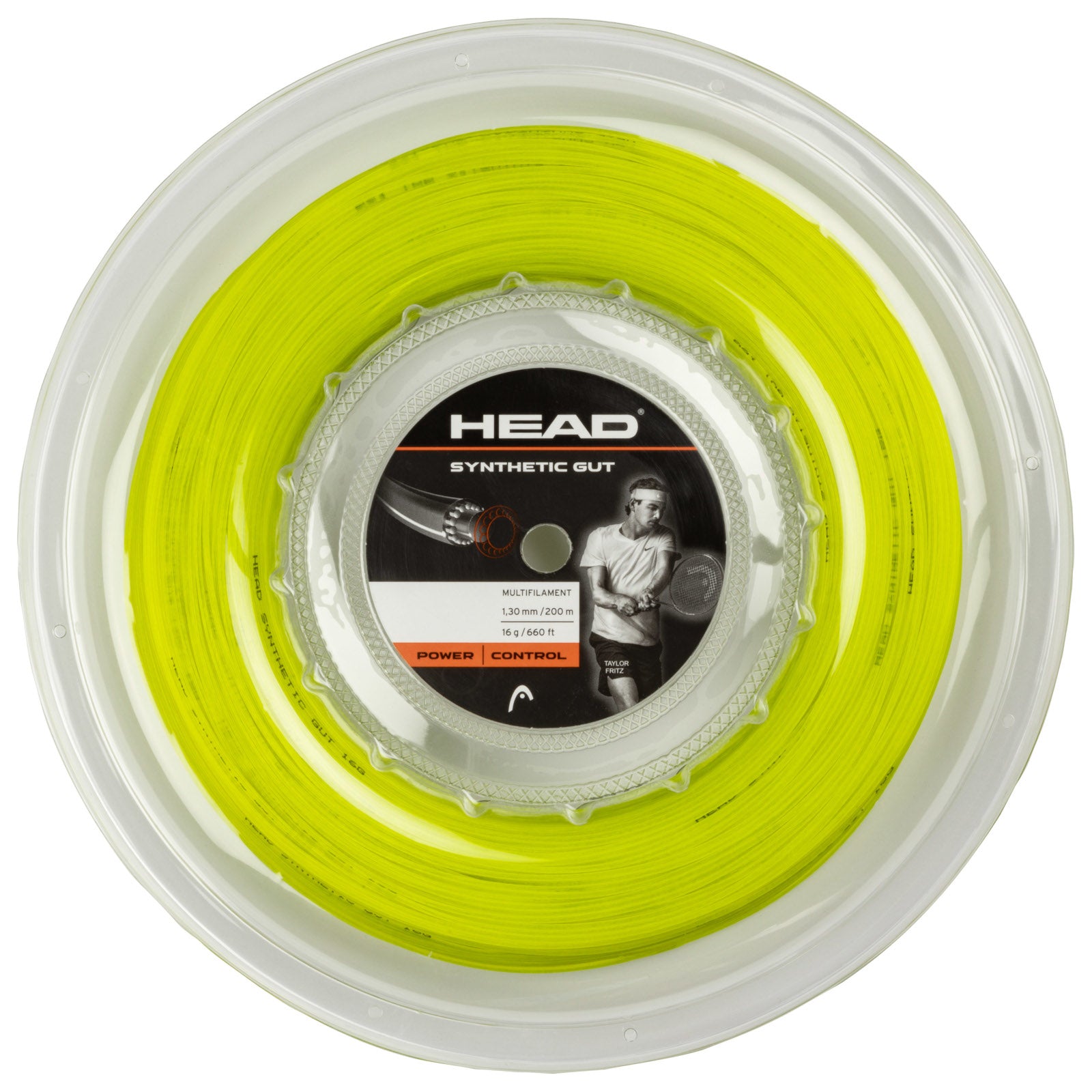 Head Synthetic Gut 16/1.30 Tennis String Reel (Yellow