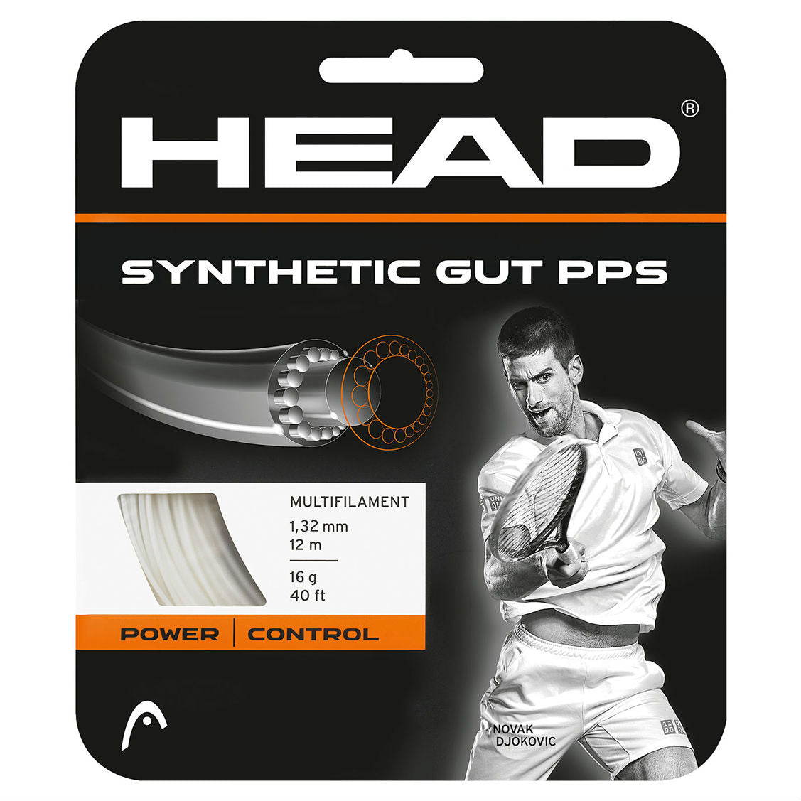 Head Synthetic Gut 16 PPS Tennis String (White)